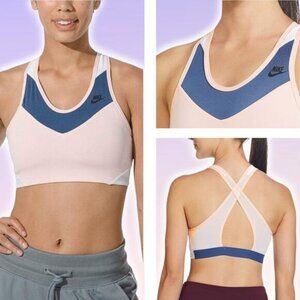 NIKE Dri-Fit Women's Windrunner Sports Training Bra Sz Small Pink Blue